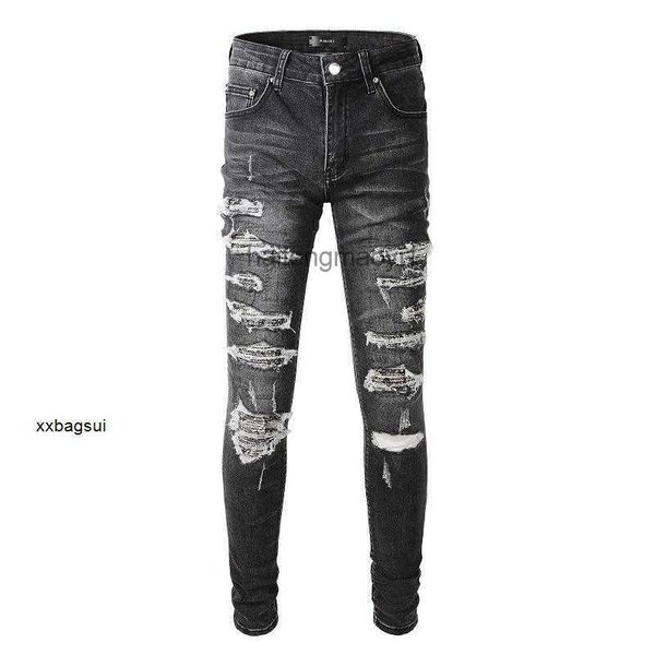 chao brand fog high street hole patch dark gray washing elastic slim ins jeans men efa, Blue
chao brand fog high street hole patch dark gray washing elastic slim ins jeans men efa, Blue