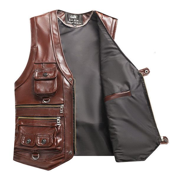 men's vests genuine leather vest keep warm in autumn and winter layer cowhide spring multiple pockets pography 230320, Black;white
men's vests genuine leather vest keep warm in autumn and winter layer cowhide spring multiple pockets pography 230320, Black;white