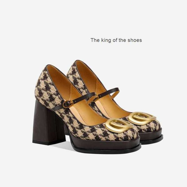 thousand bird checker small fragrant single shoes new mary jane shoes shallow heels square heels, Black
thousand bird checker small fragrant single shoes new mary jane shoes shallow heels square heels, Black