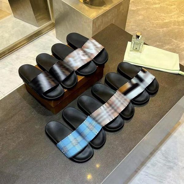 vintage check stripe slippers designer bur sandal luxury brand women men summer casual slides rubber sole outdoor beach slider size 35-45, Black
vintage check stripe slippers designer bur sandal luxury brand women men summer casual slides rubber sole outdoor beach slider size 35-45, Black