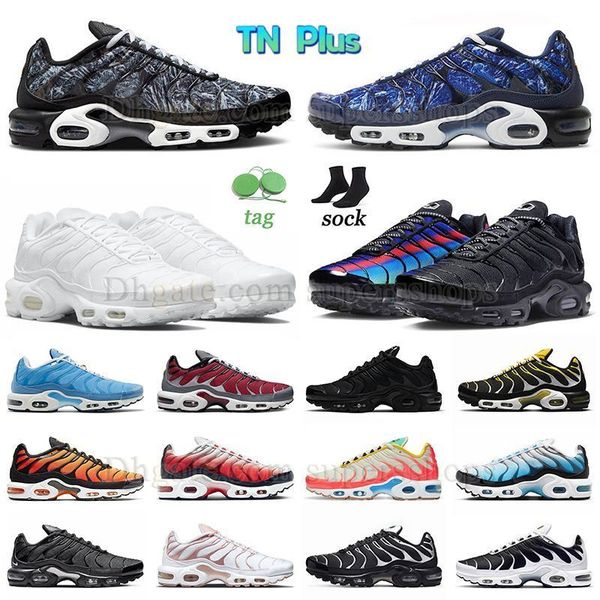 2023 new running shoes tn plus atlanta vibrant tropical triple white triple black tns sneakers unity red grey blue graphic prints men women