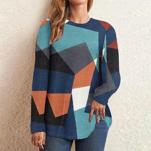 women's tshirt autumn winter geometric color contrast cashmere long sleeve bottoming casual loose female o neck tees 2023 230317, White
women's tshirt autumn winter geometric color contrast cashmere long sleeve bottoming casual loose female o neck tees 2023 230317, White