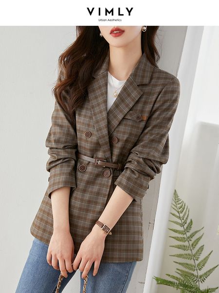 women's suits blazers vimly spring plaid belt blazer jacket for women business full sleeve office ladies work notched neck blazers outw, White;black
women's suits blazers vimly spring plaid belt blazer jacket for women business full sleeve office ladies work notched neck blazers outw, White;black