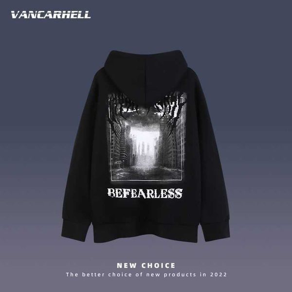 men's hoodies american style dark high street city printed hoodie men's fashion hiphop street loose couple plush hoodie, Black
men's hoodies american style dark high street city printed hoodie men's fashion hiphop street loose couple plush hoodie, Black