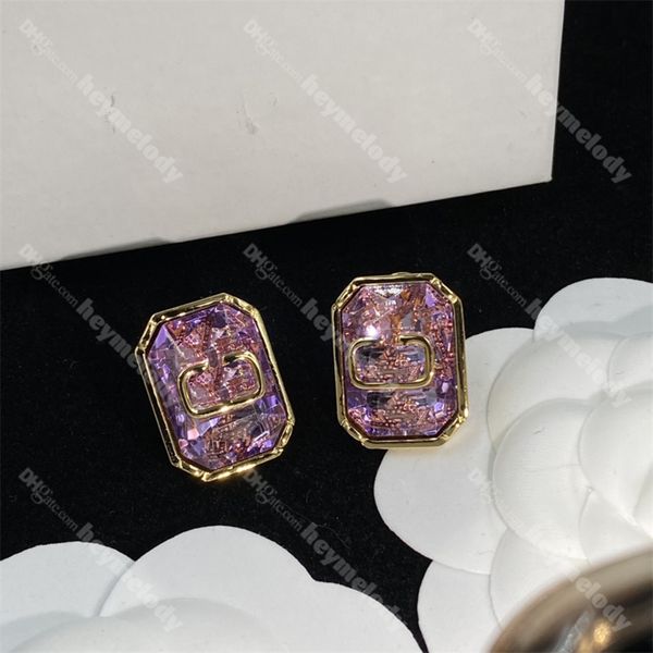 stylish purple diamond stud gold letter earrings women designer eardrops with box wedding birthday lovers gift, Golden;silver
stylish purple diamond stud gold letter earrings women designer eardrops with box wedding birthday lovers gift, Golden;silver