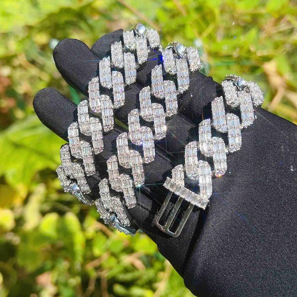 wholesale price vvs diamond jewelry bling moissanite natural stone cuban link chain, Silver
wholesale price vvs diamond jewelry bling moissanite natural stone cuban link chain, Silver