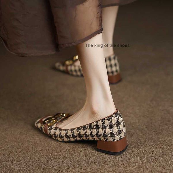 dress shoes french metal buckle square head mary jane women's 2022 new shallow mouth plaid thick heel small fragrant single shoes, Black
dress shoes french metal buckle square head mary jane women's 2022 new shallow mouth plaid thick heel small fragrant single shoes, Black