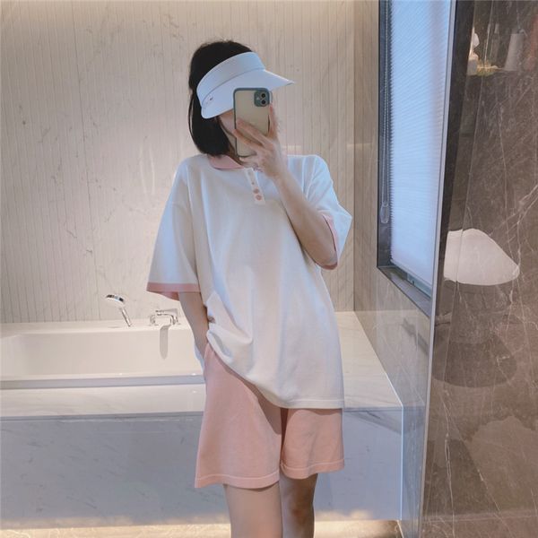 womens two piece pants korean style summer salt sweet college style casual knitted ice silk shortsleeved wideleg shorts agereducing suit fem, White
womens two piece pants korean style summer salt sweet college style casual knitted ice silk shortsleeved wideleg shorts agereducing suit fem, White