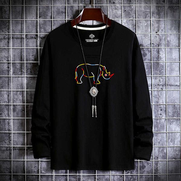 men's hoodies trendy men's long sleeve t-shirt men's autumn and winter trend versatile round neck inner bottom shirt men', Black
men's hoodies trendy men's long sleeve t-shirt men's autumn and winter trend versatile round neck inner bottom shirt men', Black