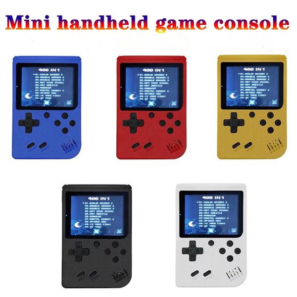 Retro Portable Game Players Mini Handheld Video Game Console 8-Bit 3.0 Inch Color LCD Kids Color Game Player Built-in 400 Games TV Consola AV Output With Controller