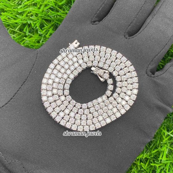 vvs diamond tennis chain 3mm round brilliant cut moissanite diamond tennis necklace in 925 silver for men women
vvs diamond tennis chain 3mm round brilliant cut moissanite diamond tennis necklace in 925 silver for men women