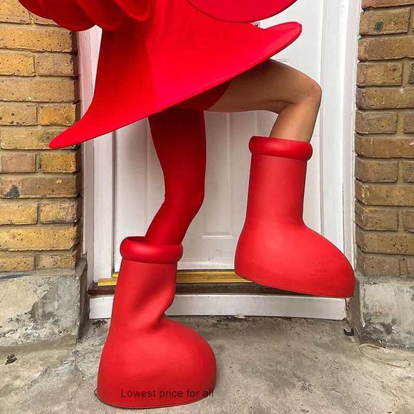 designer boots mschf big red head platform rain booties fashion thick bottom non-slip men women shoes astro boy rainboots size35-44, Black
designer boots mschf big red head platform rain booties fashion thick bottom non-slip men women shoes astro boy rainboots size35-44, Black