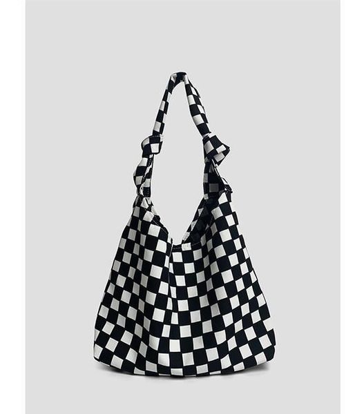 evening bags women canvas spring summer black white plaid fashion zipper soft shoulder handbag purse girls allmatch 230320
evening bags women canvas spring summer black white plaid fashion zipper soft shoulder handbag purse girls allmatch 230320