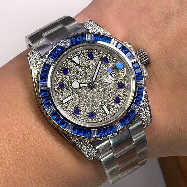 diamonds mens watches 40mm automatic mechanical movement watch fashion warterproof business montre de luxe, Slivery;brown
diamonds mens watches 40mm automatic mechanical movement watch fashion warterproof business montre de luxe, Slivery;brown