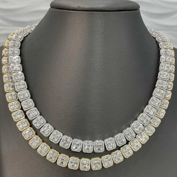 fully iced out baguette round cut vvs moissanite diamond cluster tennis chain 925 silver minimalist tennis necklace men women
fully iced out baguette round cut vvs moissanite diamond cluster tennis chain 925 silver minimalist tennis necklace men women