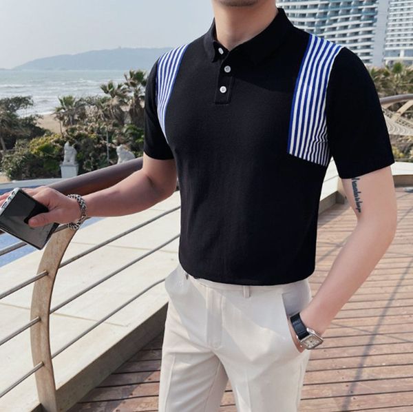 men's polo shirt polos tshirt t shirt tees embroidery short sleeved shirts for men, White;black
men's polo shirt polos tshirt t shirt tees embroidery short sleeved shirts for men, White;black