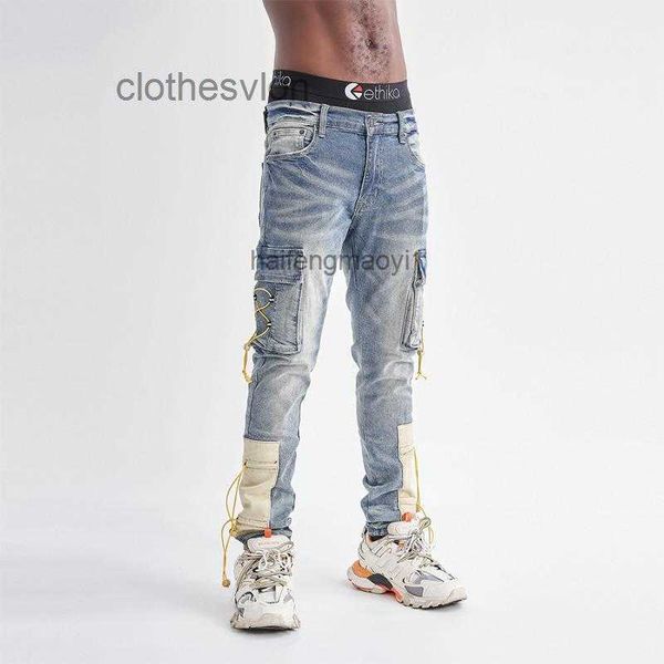jeans designer street fashion brand wash blue multi pocket drawcord multi-color stitching slim fitting cyd
jeans designer street fashion brand wash blue multi pocket drawcord multi-color stitching slim fitting cyd