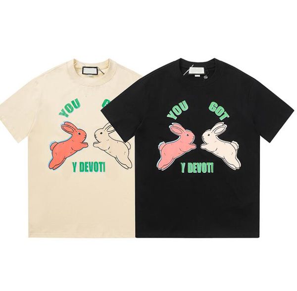 luxury t shirt men s women designer cartoon rabbit print t shirts short sleeve summer fashion casual pure cotton designers loose t-shirt, White;black
luxury t shirt men s women designer cartoon rabbit print t shirts short sleeve summer fashion casual pure cotton designers loose t-shirt, White;black