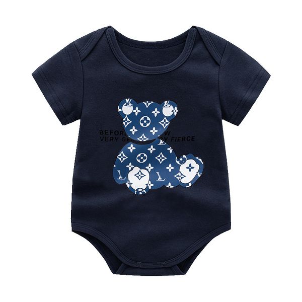 Brand Designers Clothes Baby Rompers Girl Clothes Cute Bear Cotton Short Sleeve Soft Jumpsuit Ropa Bebe Summer, Navy blue-l
Brand Designers Clothes Baby Rompers Girl Clothes Cute Bear Cotton Short Sleeve Soft Jumpsuit Ropa Bebe Summer, Navy blue-l