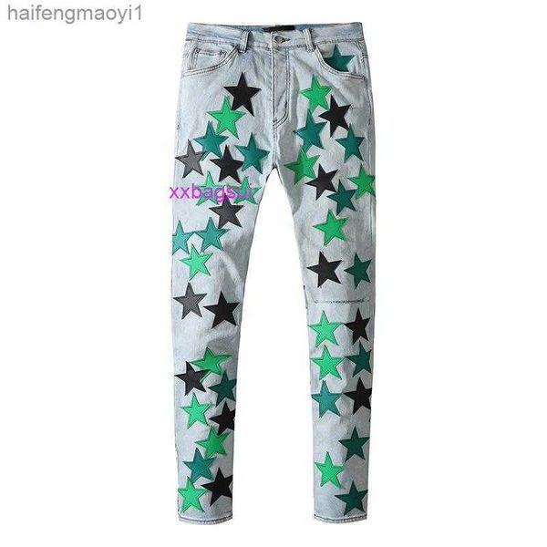 designer jeans for mens star collage leisure trend ins hip hop pierced jeans old slim leggings, Blue
designer jeans for mens star collage leisure trend ins hip hop pierced jeans old slim leggings, Blue