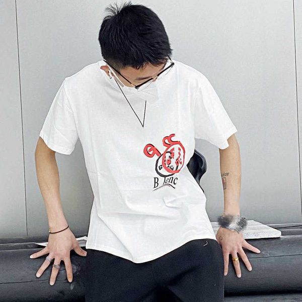 distinguish the market high fashion b front and back printed cotton short sleeve t-shirt personality couple loose top, White;black
distinguish the market high fashion b front and back printed cotton short sleeve t-shirt personality couple loose top, White;black