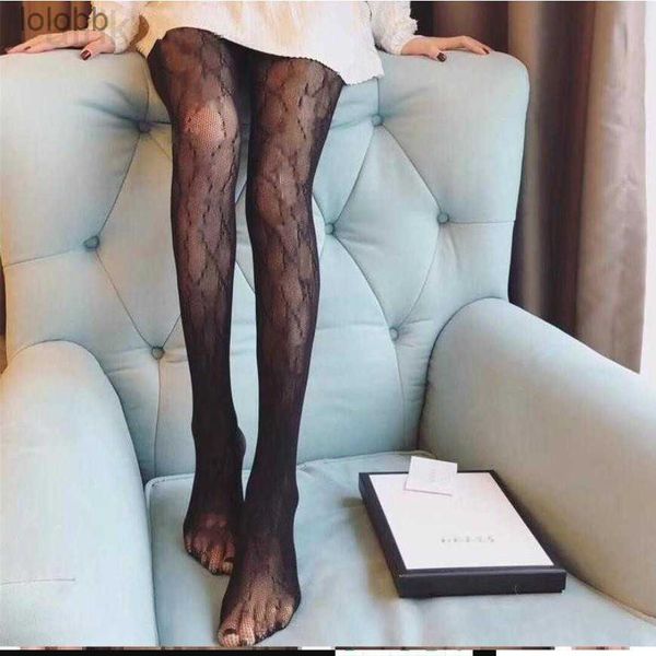 

design brand long stockings tights women fashion black and white thin lace mesh tights soft breathable hollow letter tight panty hose 9fo2&#, Black;white