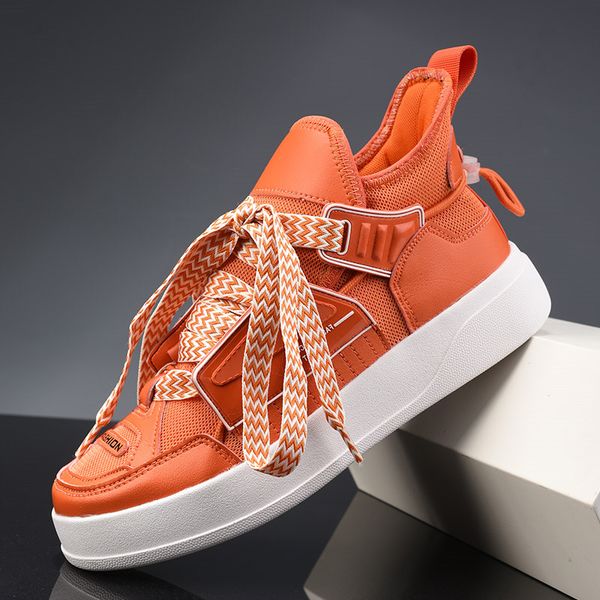fashion orange casual mens sneakers streetwear hip hop platform sports men luxury designer trainers men footwear, Black
fashion orange casual mens sneakers streetwear hip hop platform sports men luxury designer trainers men footwear, Black