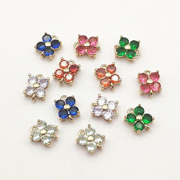 charms arrival 10x8mm 50pcs cubic zirconiacrystal flower connectors for necklace earrings diy parts jewelry findings components 230320, Bronze;silver
charms arrival 10x8mm 50pcs cubic zirconiacrystal flower connectors for necklace earrings diy parts jewelry findings components 230320, Bronze;silver