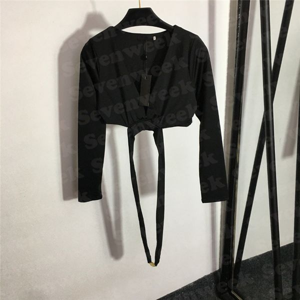 designer women t shirts with metal badge belt temperament v neck lady long sleeve shirt top, White
designer women t shirts with metal badge belt temperament v neck lady long sleeve shirt top, White