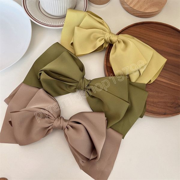 women big satin face solid color multilayer bow france clip hairpins lady spring clip hair accessories girls hair clips headwear, Slivery;white
women big satin face solid color multilayer bow france clip hairpins lady spring clip hair accessories girls hair clips headwear, Slivery;white