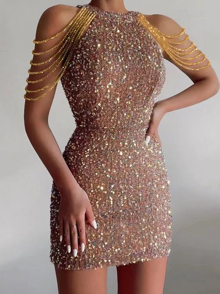 2023 off shoulder gold sequin dress short party bodycon dress women prom evening dress, Black
2023 off shoulder gold sequin dress short party bodycon dress women prom evening dress, Black