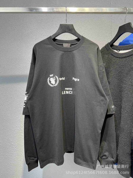 plush t shirt designer luxury coats balciga ss world grain foam printing ins couple os version fake two piece splicing wheat ear length tee, Black
plush t shirt designer luxury coats balciga ss world grain foam printing ins couple os version fake two piece splicing wheat ear length tee, Black