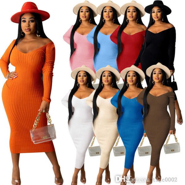 2023 women long sleeve maxi dresses spring autumn fashion ribbed knitted sweater skirt off shoulder bodycon dress, Black;gray
2023 women long sleeve maxi dresses spring autumn fashion ribbed knitted sweater skirt off shoulder bodycon dress, Black;gray