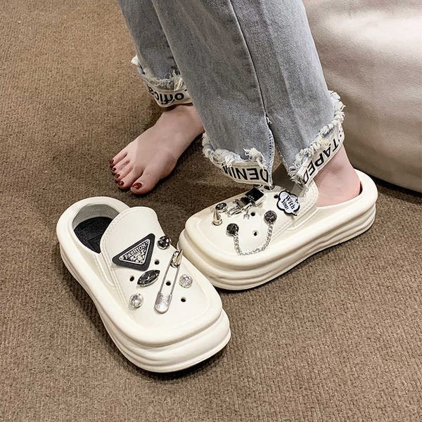 slippers summer women sandals shoes mules garden chain charms fashion sweet sandal platform slippers casual sides for female 230317, Black
slippers summer women sandals shoes mules garden chain charms fashion sweet sandal platform slippers casual sides for female 230317, Black