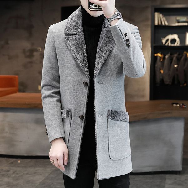 men's wool blends 2023autumn and winter men's wool coat in the long paragraph fashion tweed trench trend jacket autumn 230320, Black
men's wool blends 2023autumn and winter men's wool coat in the long paragraph fashion tweed trench trend jacket autumn 230320, Black