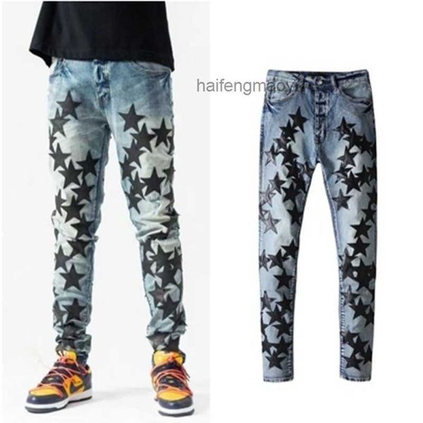 new am ripped jeans star patch washed wrinkled european and american trend casual slim fit jeans for men women, Blue
new am ripped jeans star patch washed wrinkled european and american trend casual slim fit jeans for men women, Blue
