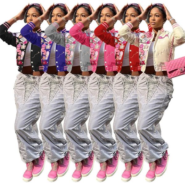brand designer women's jackets printing long sleeve baseball jackets summer short coats outerwear casual outfits women summer clothing, Black;brown
brand designer women's jackets printing long sleeve baseball jackets summer short coats outerwear casual outfits women summer clothing, Black;brown