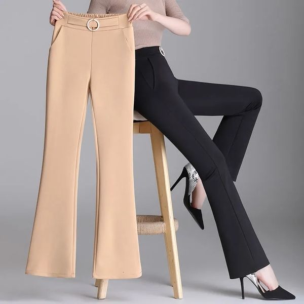 women's pants capris high waist flare pants women vintage elastic waist suit pant korean fashion loose straight pants spring autumn str, Black;white
women's pants capris high waist flare pants women vintage elastic waist suit pant korean fashion loose straight pants spring autumn str, Black;white