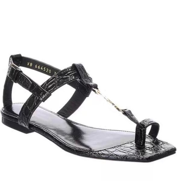 women sandal flat brand shoes cassandra croc embossed leaterh sandal leather with gold-monograms high heels wedding dress lady shoe slipper, Black
women sandal flat brand shoes cassandra croc embossed leaterh sandal leather with gold-monograms high heels wedding dress lady shoe slipper, Black