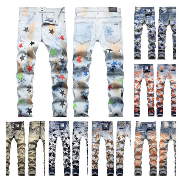 mens jeans rip slim jean fit skinny man pant full of star patches wearing biker denim stretch black jeans stretch motorcycle trendy, Blue
mens jeans rip slim jean fit skinny man pant full of star patches wearing biker denim stretch black jeans stretch motorcycle trendy, Blue