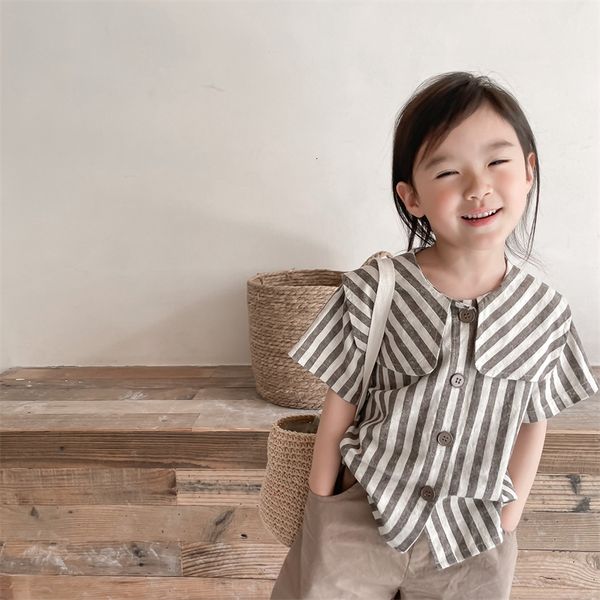 kids shirts girls summer striped linen cotton shirts baby girl lapel short sleeve 230321, White;black
kids shirts girls summer striped linen cotton shirts baby girl lapel short sleeve 230321, White;black