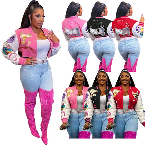 new designer brand baseball uniform jackets women spring long sleeve patchwork coats casual single breasted jacket fashion print outerwear w, Black;brown
new designer brand baseball uniform jackets women spring long sleeve patchwork coats casual single breasted jacket fashion print outerwear w, Black;brown