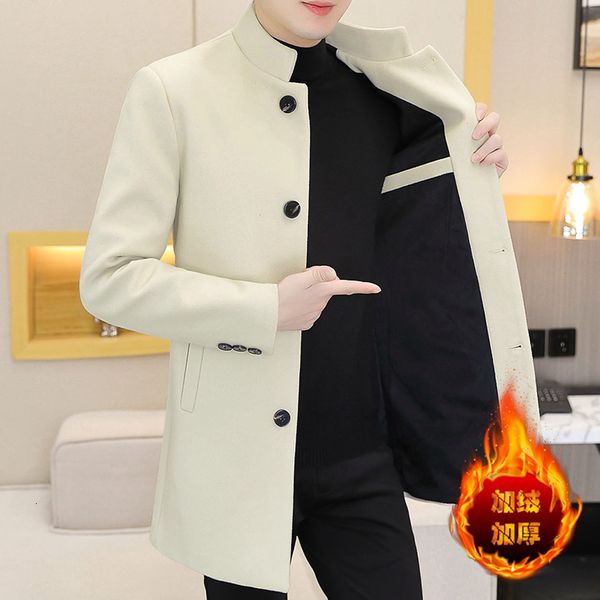 men's wool blends winter long jackets thicken keep warm en jacket casual business trench coat windbreaker clothing 230320, Black
men's wool blends winter long jackets thicken keep warm en jacket casual business trench coat windbreaker clothing 230320, Black