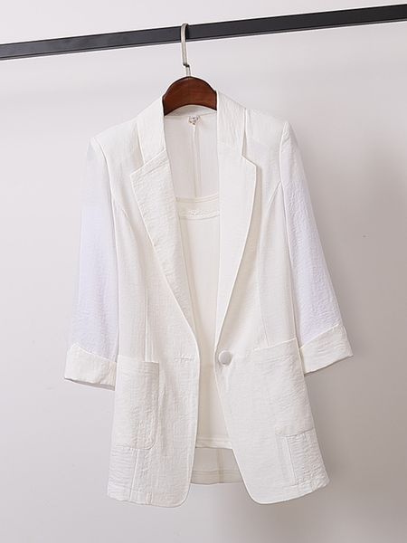 women's suits blazers spring and summer chiffon midlength jacket loose casual fashion small clothing women coats blazer 230321, White;black
women's suits blazers spring and summer chiffon midlength jacket loose casual fashion small clothing women coats blazer 230321, White;black