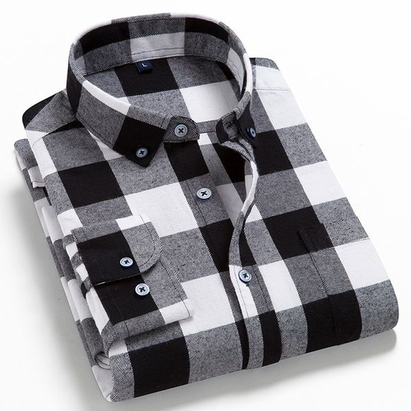 men's casual shirts men's long sleeve flannel plaid shirt 100% cotton spring festival autumn soft comfortable men social shirt ret, White;black
men's casual shirts men's long sleeve flannel plaid shirt 100% cotton spring festival autumn soft comfortable men social shirt ret, White;black