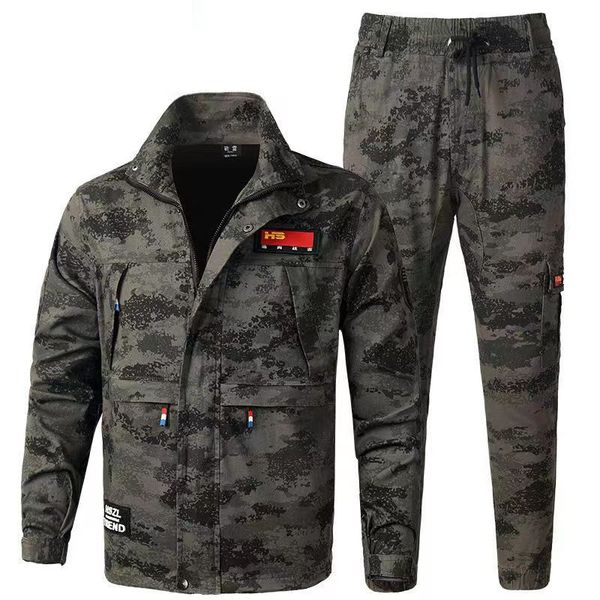new men's tracksuits elastic worker set, electric welding auto repair more training clothes upper and lower jacket construction sites a, Gray
new men's tracksuits elastic worker set, electric welding auto repair more training clothes upper and lower jacket construction sites a, Gray
