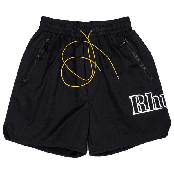 men's shorts correct version of rhude high street casual loose side letters printed drawstring shorts, White;black
men's shorts correct version of rhude high street casual loose side letters printed drawstring shorts, White;black