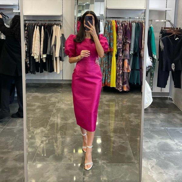 2023 satin mermaid evening dresses backless short sleeves formal party prom gowns tea length, Black;red
2023 satin mermaid evening dresses backless short sleeves formal party prom gowns tea length, Black;red
