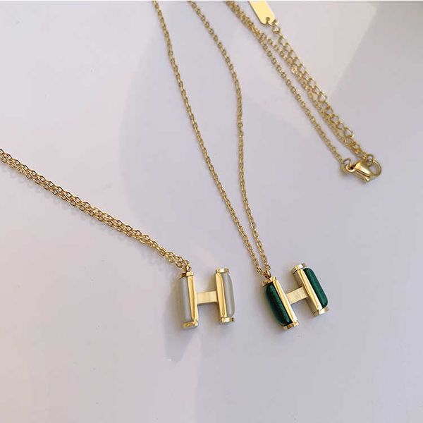 pendant necklaces strands strings steel high-grade light luxury letter h opal versatile collarbone chain exquisite non-fading ins necklace, Silver
pendant necklaces strands strings steel high-grade light luxury letter h opal versatile collarbone chain exquisite non-fading ins necklace, Silver