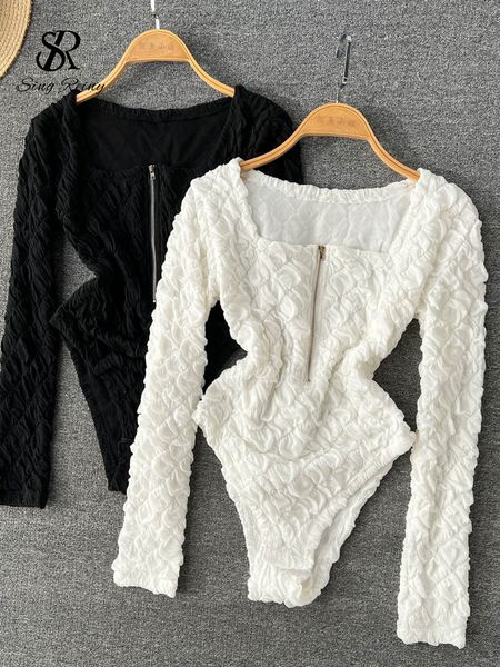 womens jumpsuits rompers singreiny spring autumn zipper design women square collar solid playsuits long sleeve fashion retro bodysuits 23032, Black;white
womens jumpsuits rompers singreiny spring autumn zipper design women square collar solid playsuits long sleeve fashion retro bodysuits 23032, Black;white